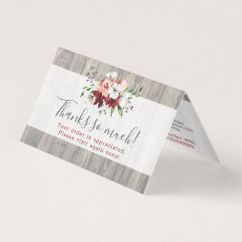 Obrigado Rustic Wood Southern Country Cotton Card