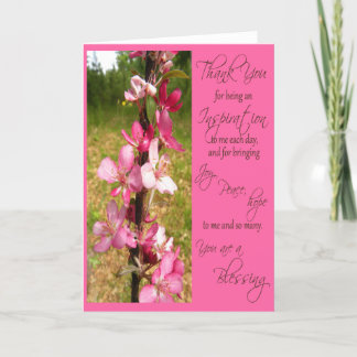 Obrigado sendo uma inspiração - cartão