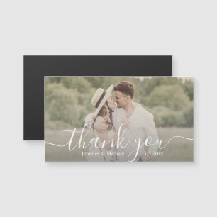 obrigado seu simples íman de fotos de casamento
