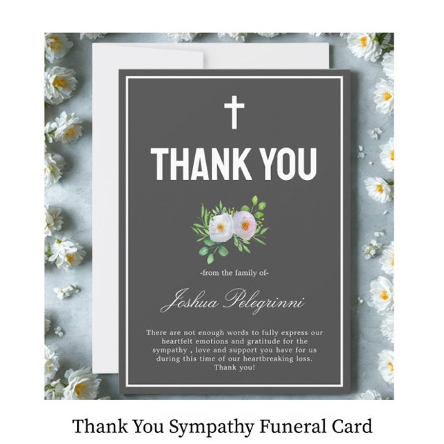 Obrigado Simpatia Cartão Funeral (Criador carregado)