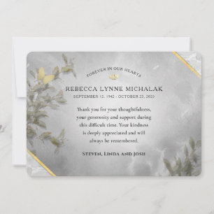 Obrigado Simpatia Cartão Memorial Watercolor