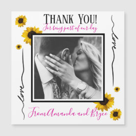 Obrigado simples girassóis ouros