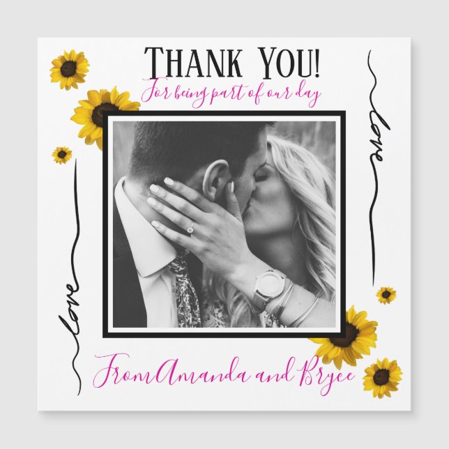 Obrigado simples girassóis ouros (Frente)