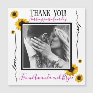 Obrigado simples girassóis ouros