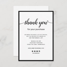 Obrigado Simples pelo seu Cartão de Nota de Compra