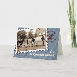 Obrigado Treinador. Cartão Personalizado Vintage S