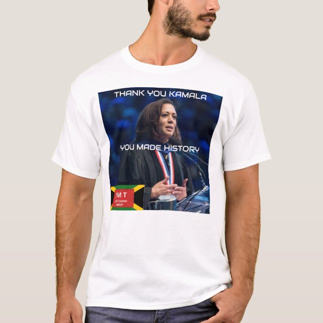 OBRIGADO U KAMALA. Camiseta Masculina Básica (Frente)