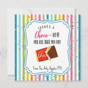 Obrigado um lote de chocolate para tudo que você 