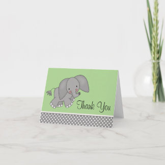Obrigado verde bonito do elefante você cartões