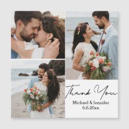 obrigado você, 3 fotos mínimas, imã de casamento