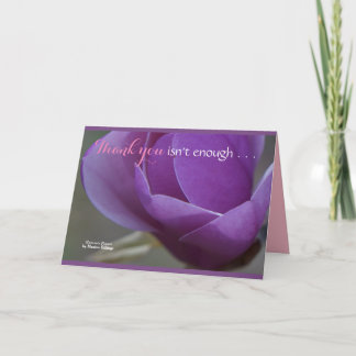 "Obrigado você não é bastante" cartão