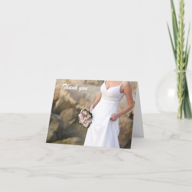 Obrigado Wedding você cartão de nota (Frente)