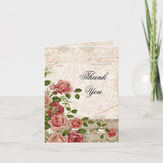 Obrigado Wedding você cartão de nota - laço de (Frente)