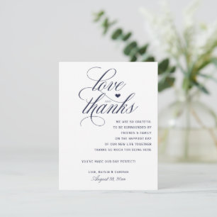 Obrigado Wedding você cartões para azuis marinho