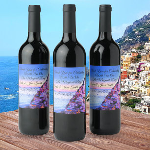 Obrigado Wedding você etiqueta do vinho de