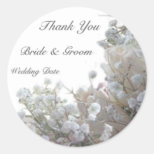 Obrigado Wedding você etiqueta redonda