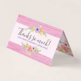 Obrigado Whimsical Floral Rosa Russo Wood Card