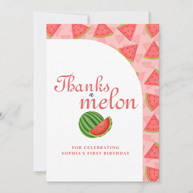 Obrigados a Cartões de agradecimentos plano Melon  (Frente)