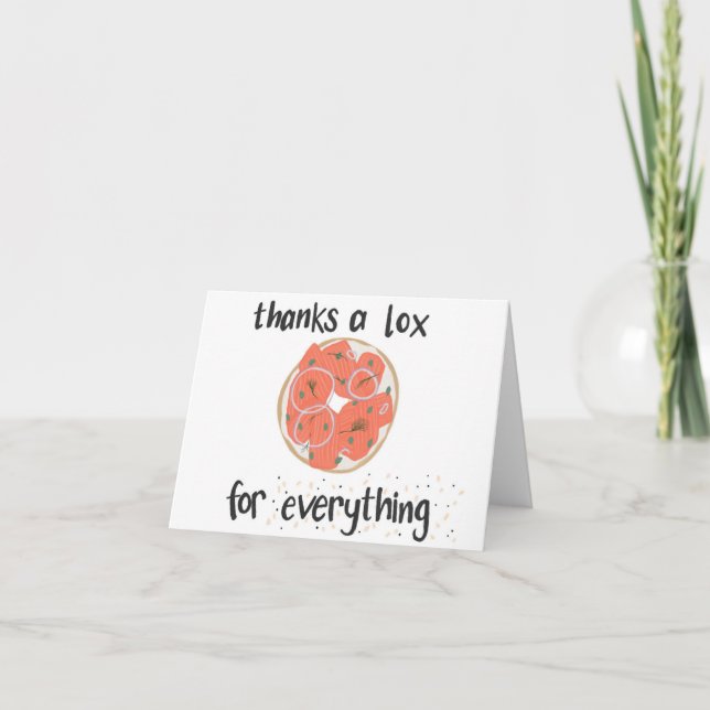 Obrigados A Lox, 4x6, Cartão de Saudação (Frente)