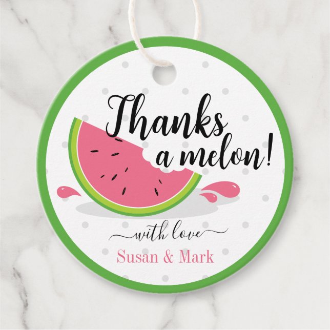 Obrigados a Melon Watermelon Obrigado Etiqueta (Frente)