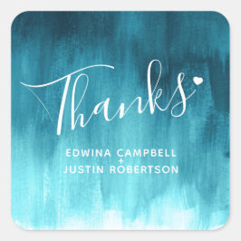 Obrigados aqua aqua aqua aqua adesivos de casament