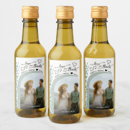 Obrigados Azuis Flores Selvagens Foto de Casamento