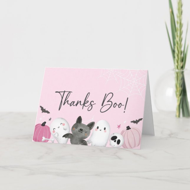 Obrigados Boo! Cartões de agradecimentos de Hallow (Frente)