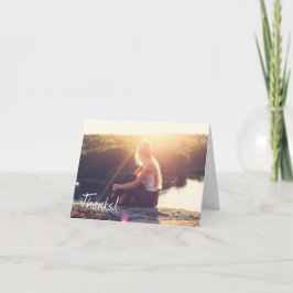 Obrigados Com Um Cartão De Nota Fotográfica De For