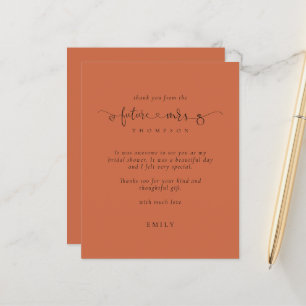 Obrigados da Sra. Chá de panela Terracotta