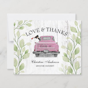Obrigados De Amor De Caminhão Rosa Vintage