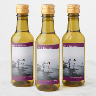 Obrigados de amor Magenta Plum Simple Casamento Fo