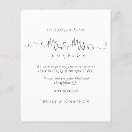 Obrigados de Casamento da Sra. Rings Script