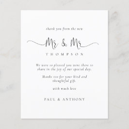 Obrigados de casamento do Sr. e do Sr. Script Gay