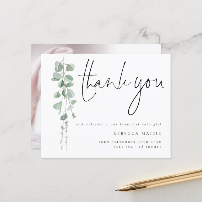 Obrigados de Folhagem de Orçamento Anúncio de Foto (Frente/Verso In Situ)