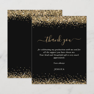 Obrigados de Graduação Dourados para Brilho Preto 