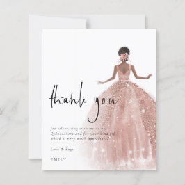 Obrigados de Quinceañera com Cabelo Escuro, Rosa d