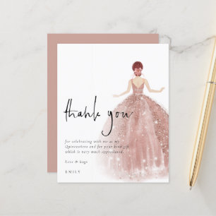 Obrigados de Quinceañera, Gown Auburn, Rosa Doura