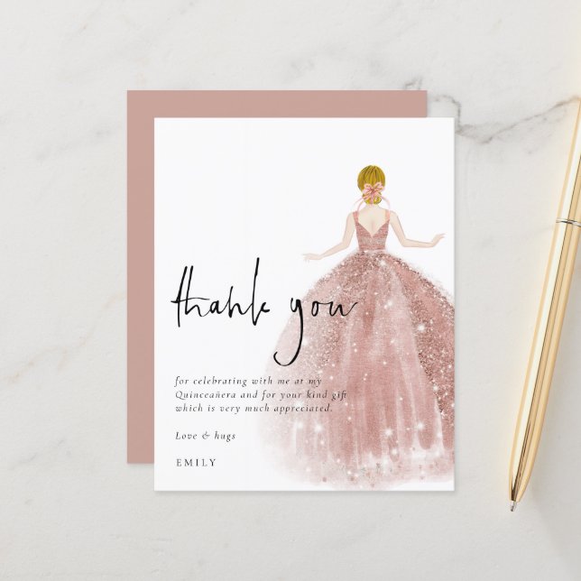 Obrigados de Quinceañera, Rosa de orçamento, Loura (Frente/Verso In Situ)