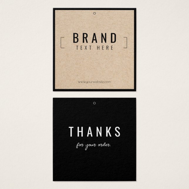 Obrigados de Vestuário Preto Moderno Manipulam Eti (Frente & Verso)