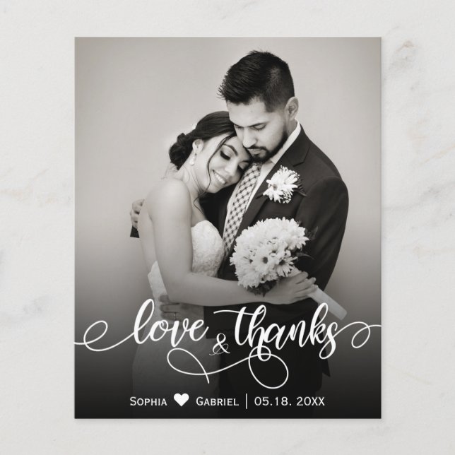 Obrigados e Amas de Casamento do Script de Caligra (Frente)