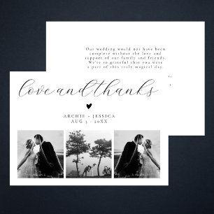 Obrigados e amor Elegante 3 Fotografia Casamento O