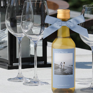 Obrigados e Amor, foto de casamento azul minimalis