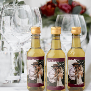 Obrigados e amor Foto simples de casamento Mini