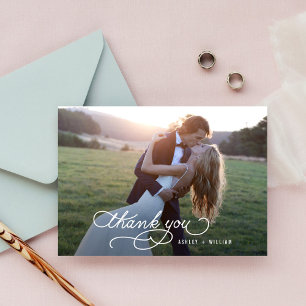 Obrigados Escritos Casamento Obrigado Cartão com f