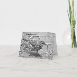 Obrigados, mamã. (O cartão diz que balança)