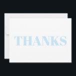 Obrigados, obrigado, cartão moderno branco azul cl<br><div class="desc">Obrigados,  Obrigado,  Cartão de Nota Branco-claro-azul-claro. Elegante,  design moderna.</div>