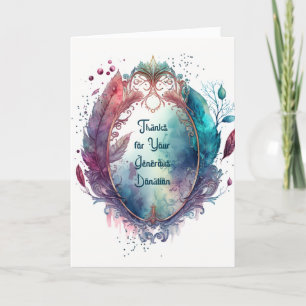 Obrigados para Cartão de Dádiva com Rolamentos