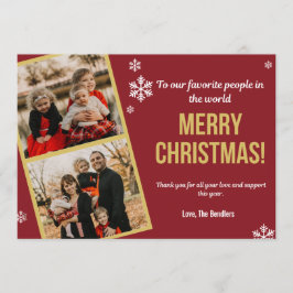 Obrigados para o cartão de Natal com várias fotos