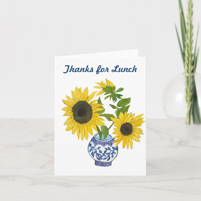 Obrigados para o cartão de nota do almoço (Frente)