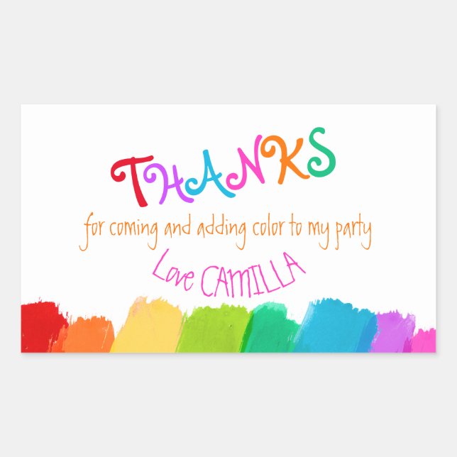 Obrigados para os adesivos de pintura de festas de (Frente)